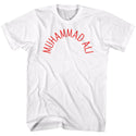 Muhammad Ali-Arch Text-White Adult S/S Tshirt - Coastline Mall