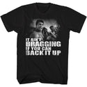 Muhammad Ali-Distressed Back It Up-Black Adult S/S Tshirt - Coastline Mall