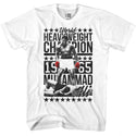 Muhammad Ali-Sixfourchamp-White Adult S/S Tshirt - Coastline Mall