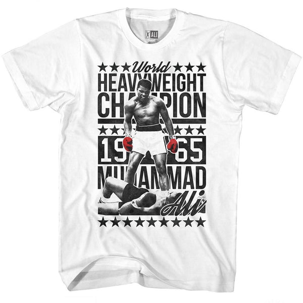 Muhammad Ali-Sixfourchamp-White Adult S/S Tshirt - Coastline Mall