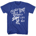 Muhammad Ali-Float Like Butterfly-Royal Adult S/S Tshirt - Coastline Mall