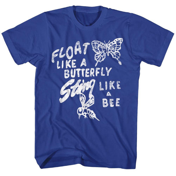 Muhammad Ali-Float Like Butterfly-Royal Adult S/S Tshirt - Coastline Mall