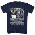 Muhammad Ali-Back It Up-Navy Adult S/S Tshirt - Coastline Mall