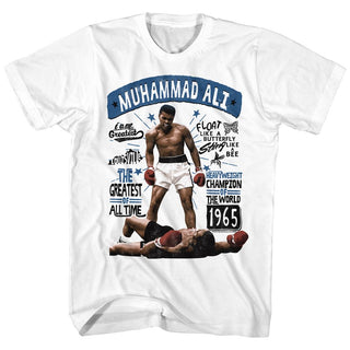 Muhammad Ali-Muhammadali-White Adult S/S Tshirt - Coastline Mall
