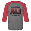 Muhammad Ali-Greatest-Premium Heather/Vintage Red Adult 3/4 Sleeve Raglan - Coastline Mall