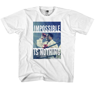 Muhammad Ali-Impossible Is Nothing-White Toddler-Youth S/S Tshirt - Coastline Mall