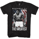 Muhammad Ali-Americali-Black Adult S/S Tshirt - Coastline Mall