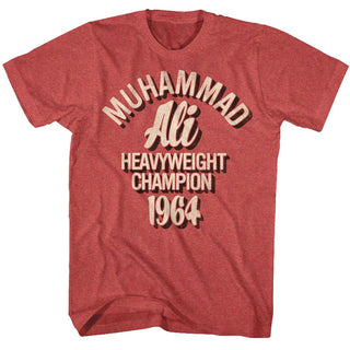Muhammad Ali-HC64-Red Heather Adult S/S Tshirt - Coastline Mall