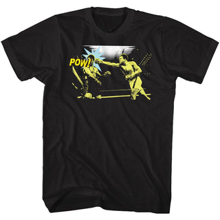 Muhammad Ali-Pow-Black Adult S/S Tshirt - Coastline Mall