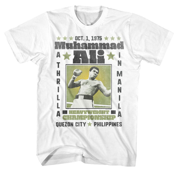 Muhammad Ali-A Thrilla-White Adult S/S Tshirt - Coastline Mall