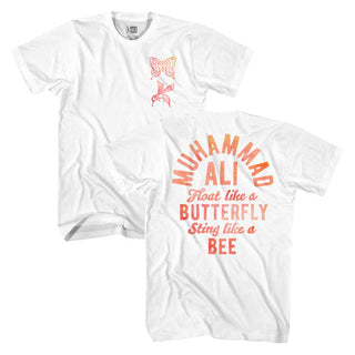Muhammad Ali - B&B Logo White Front and Back Print Adult Short Sleeve T-Shirt tee - Coastline Mall