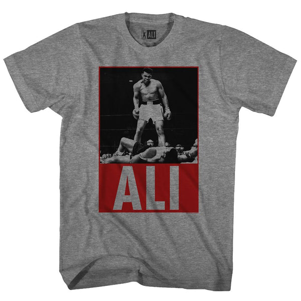 Muhammad Ali-Ali Liston-Graphite Heather Adult S/S Tshirt - Coastline Mall