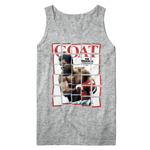 Muhammad Ali - Goaty Logo Gray Heather Adult Tank Top T-Shirt tee - Coastline Mall