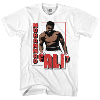 Muhammad Ali-Ali Greatest-White Adult S/S Tshirt - Coastline Mall