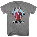 Anchorman-Escalated Quickly-Graphite Heather Adult S/S Tshirt - Coastline Mall