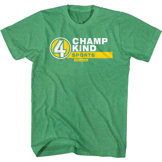 Anchorman-Champ Kind Name Tag-Kelly Heather Adult S/S Tshirt - Coastline Mall