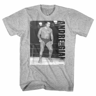 Andre The Giant-Real G-Gray Heather Adult S/S Tshirt - Coastline Mall