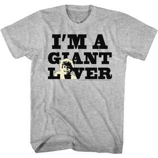 Andre The Giant-Giant Lover-Gray Heather Adult S/S Tshirt - Coastline Mall