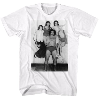 Andre The Giant-Right & Left-White Adult S/S Tshirt - Coastline Mall