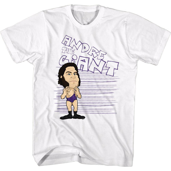 Andre The Giant-Big Purp-White Adult S/S Tshirt - Coastline Mall