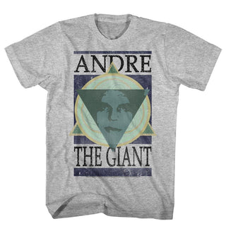 Andre The Giant-Andre Geometric-Gray Heather Adult S/S Tshirt - Coastline Mall