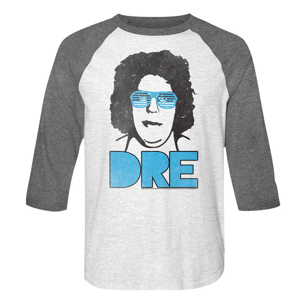 Andre The Giant-Dre-White Heather/Premium Heather Adult 3/4 Sleeve Raglan - Coastline Mall