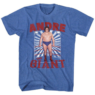 Andre The Giant-Andre Ring-Royal Heather Adult S/S Tshirt - Coastline Mall