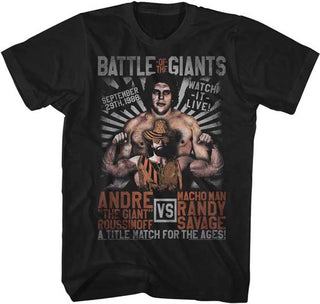 Andre The Giant-Versus Match-Black Adult S/S Tshirt - Coastline Mall