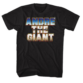 Andre The Giant-Chrome-Black Adult S/S Tshirt - Coastline Mall
