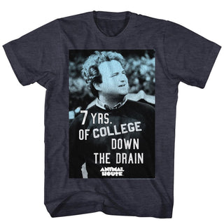 Animal House - 7 Years down | Navy Heather S/S Adult T-Shirt - Coastline Mall