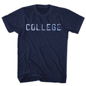 Animal House-Distress College-Navy Adult S/S Tshirt - Coastline Mall