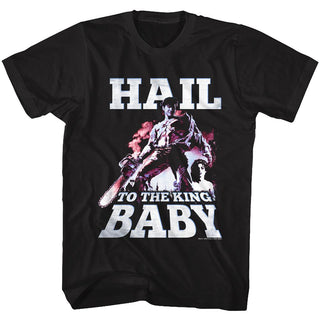 Army Of Darkness - Hail To The King Logo Black Adult Short Sleeve T-Shirt tee - Coastline Mall