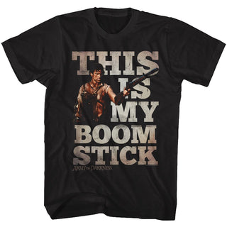 Army Of Darkness-My Boomstick-Black Adult S/S Tshirt - Coastline Mall