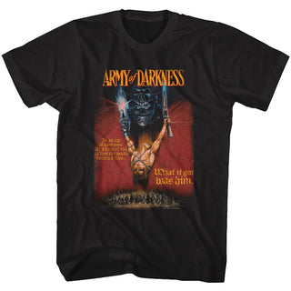 Army Of Darkness - Army Of Darkness Poster | Black Adult Short Sleeve T-Shirt tee - Coastline Mall