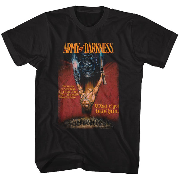 Army Of Darkness - Army Of Darkness Poster | Black Adult Short Sleeve T-Shirt tee - Coastline Mall