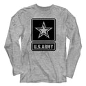 Army-Star Logo-Gray Heather Adult L/S Tshirt - Coastline Mall
