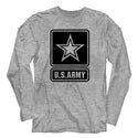 Army-Star Logo-Gray Heather Adult L/S Tshirt - Coastline Mall