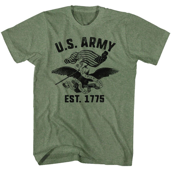 Army-The Union-Military Green Heather Adult S/S Tshirt - Coastline Mall