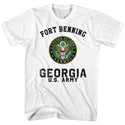 Army-FT Benning-White Adult S/S Tshirt - Coastline Mall