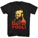 Mr. T-Shut Up Fool-Black Adult S/S Tshirt - Coastline Mall