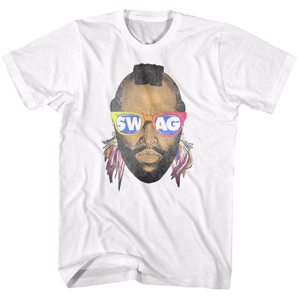 Mr. T-Swwwag-White Adult S/S Tshirt - Coastline Mall