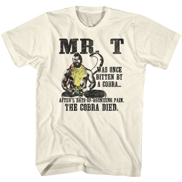 Mr. T-Cobra Died-Natural Adult S/S Tshirt - Coastline Mall