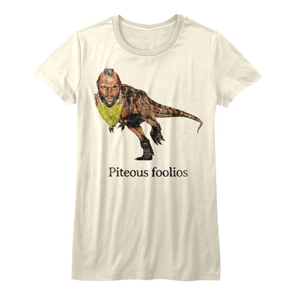 Mr. T-Piteous Foolious-Vintage White Ladies S/S Tshirt - Coastline Mall