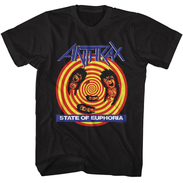 Anthrax-Anthrax State Of Euphoria-Black Adult S/S Tshirt