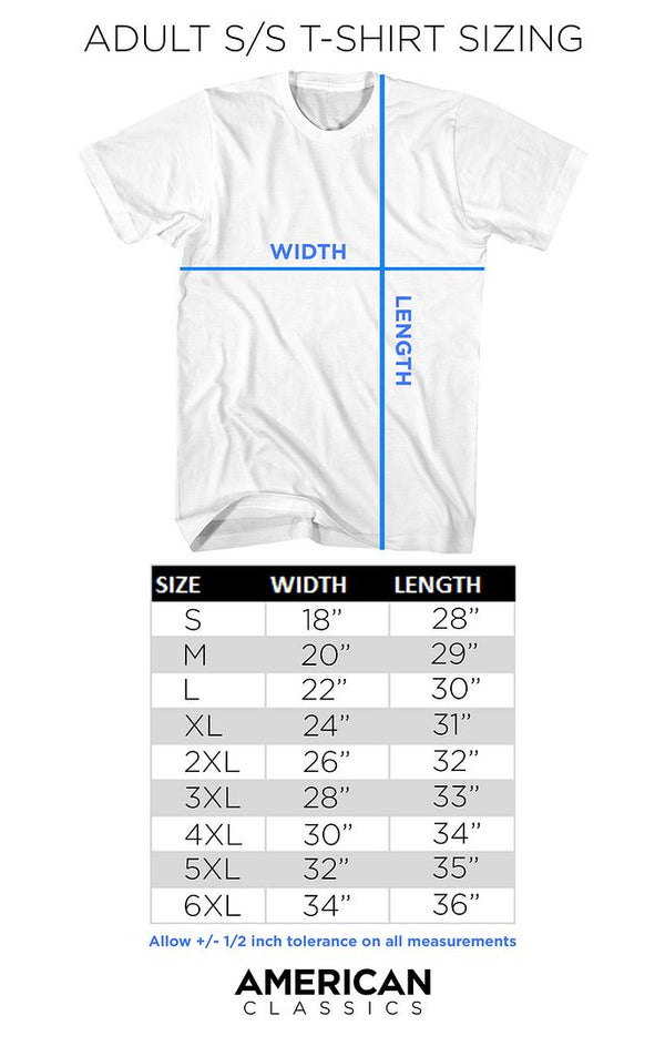  Adult Short Sleeve T-Shirt Size Chart - Coastline Mall