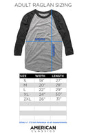 Adult 3/4 Sleeve T-Shirt Size Chart - Coastline Mall