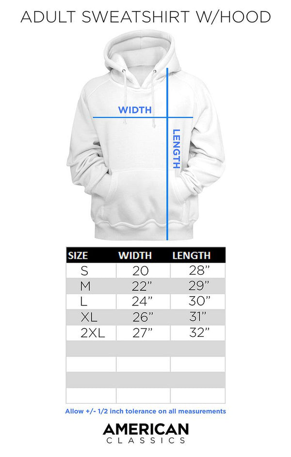 Adult Hoodie Size Chart- Coastline Mall