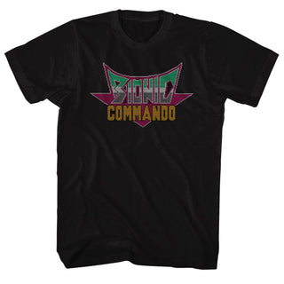 Bionic Commando-Pixel Logo-Black Adult S/S Tshirt - Coastline Mall