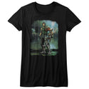 Bionic Commando-Damaged Road-Black Ladies S/S Tshirt - Coastline Mall