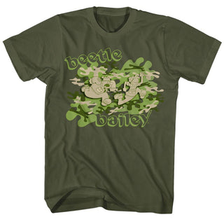 Beetle Bailey-Camo Case-Military Green Adult S/S Tshirt - Coastline Mall
